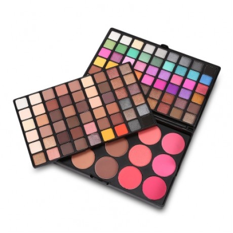 POPFEEL 123 Colors Pearl Matte Eyeshadow Blush Powder Cosmetic Makeup Palette   (BLACK)