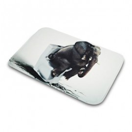 Toilet Seat Pad Cover Floor Cushion Set Soft Polyester (GRAY)