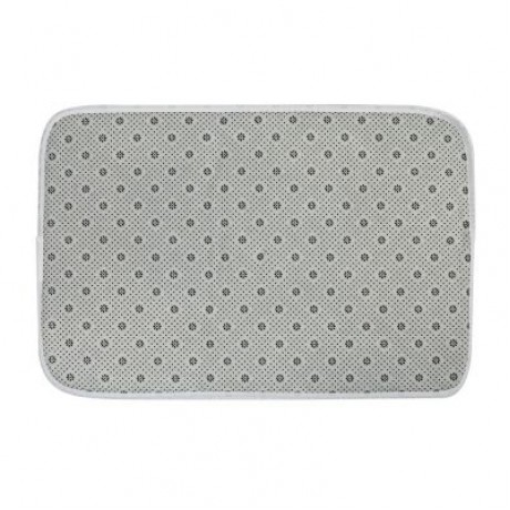 Toilet Seat Pad Cover Floor Cushion Set Soft Polyester (GRAY)