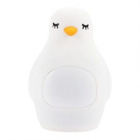 A LED Night Light Penguin Outlook Alarm Clock Silicone Cute Lamp for Children (YELLOW)