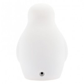 A LED Night Light Penguin Outlook Alarm Clock Silicone Cute Lamp for Children (YELLOW)