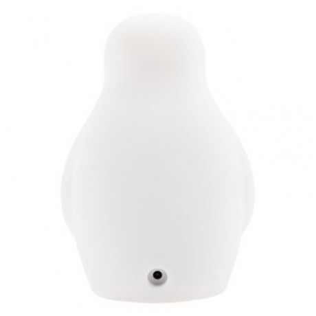 A LED Night Light Penguin Outlook Alarm Clock Silicone Cute Lamp for Children (YELLOW)