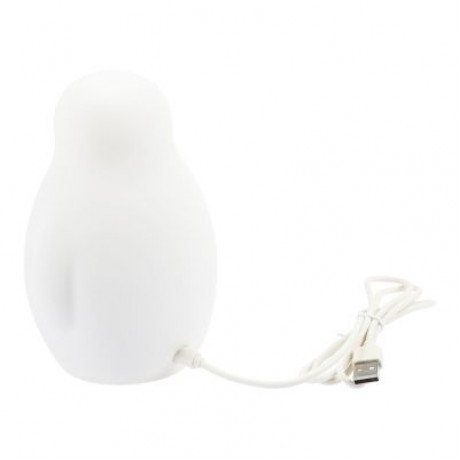 A LED Night Light Penguin Outlook Alarm Clock Silicone Cute Lamp for Children (YELLOW)