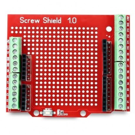 Proto Screw Shield Assembled Prototype Terminal Expansion Board for Arduino (RED)