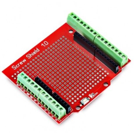 Proto Screw Shield Assembled Prototype Terminal Expansion Board for Arduino (RED)