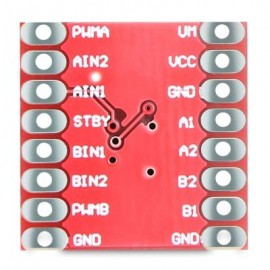 TB6612FNG Dual Motor Drive Controller Board Module with Pin Header  (RED)