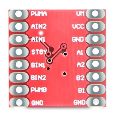 TB6612FNG Dual Motor Drive Controller Board Module with Pin Header  (RED)