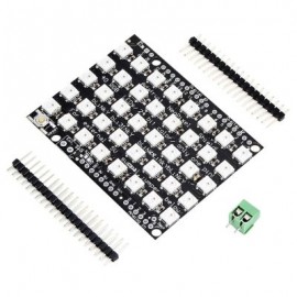40 Bit WS2812B 5050 RGB LED Driver Development Module Board for Arduino  (JET BLACK)