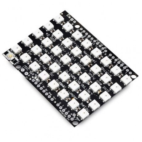 40 Bit WS2812B 5050 RGB LED Driver Development Module Board for Arduino  (JET BLACK)