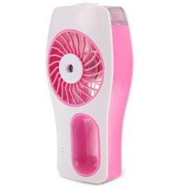 Mini USB Handheld Beauty Moisturizing Fan with Cooling Spray Humidifier (ROSE RED)