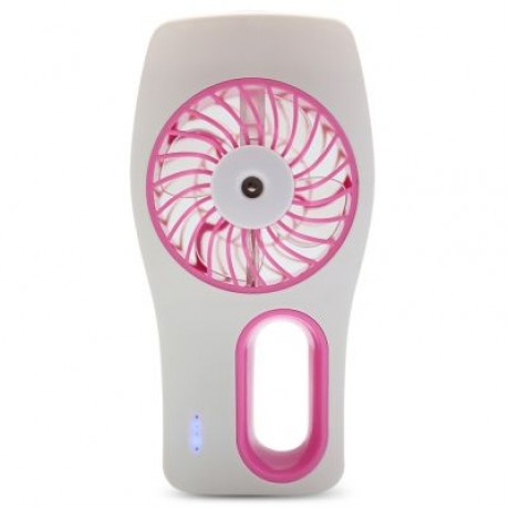 Mini USB Handheld Beauty Moisturizing Fan with Cooling Spray Humidifier (ROSE RED)