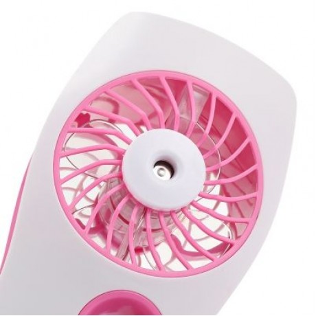 Mini USB Handheld Beauty Moisturizing Fan with Cooling Spray Humidifier (ROSE RED)