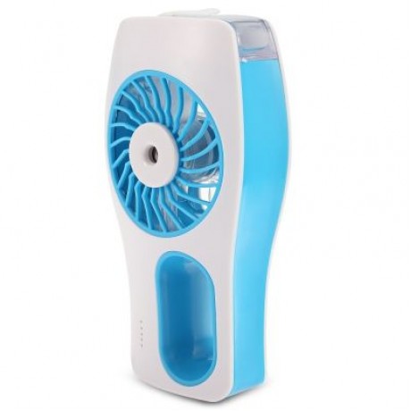 Mini USB Handheld Beauty Moisturizing Fan with Cooling Spray Humidifier (BLUE)
