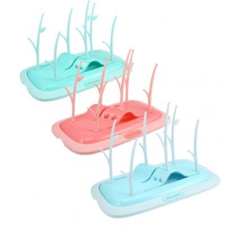 Baby Bottle Drying Rack for Infant Bottles Nipples and Feeding Accessories (LIGHT CYAN)