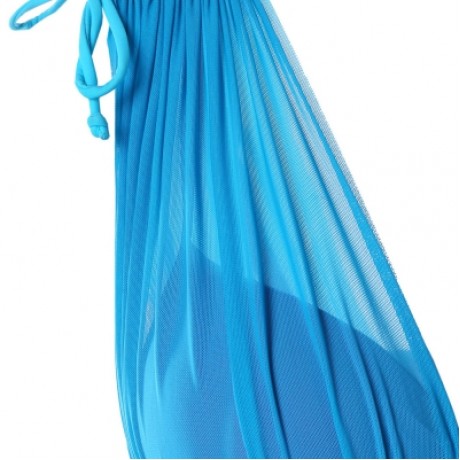 Plunging Neck One Piece Polka Dot Swimwear (BLUE IVY)