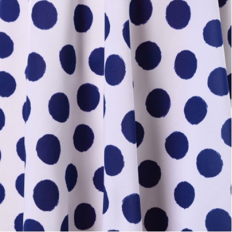 Plunging Neck One Piece Polka Dot Swimwear (BLUE IVY)