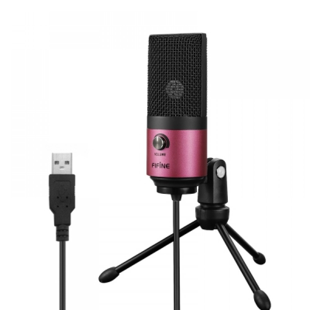 FIFINE K669 USB Wired Microphone with Recording Function for PC Laptop (BLACK AND PINK) FIFINE K669 USB Wired Microphone with Recording Function for PC Laptop (BLACK AND PINK)