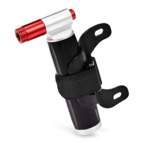 Deemount Portable Mini Bicycle Air Pump Ultra-light Inflator A / V and F / V (BLACK)