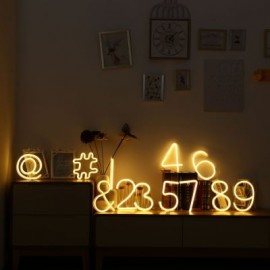 LED Neon Light Sign AA Battery Powered for Home Party Decoration  (WARM WHITE)