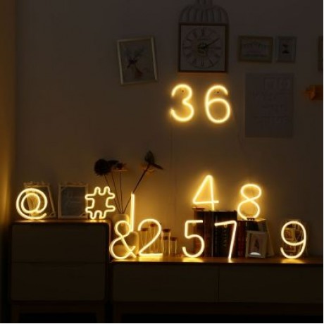 LED Neon Light Sign AA Battery Powered for Home Party Decoration  (WARM WHITE)