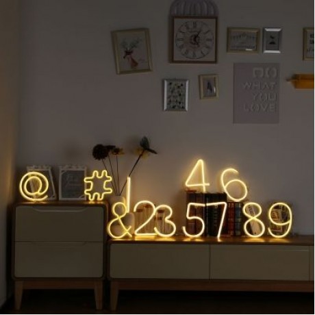 LED Neon Light Sign AA Battery Powered for Home Party Decoration  (WARM WHITE)