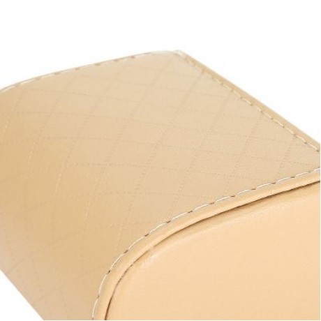 Car PU Leather Air Outlet Hanging Storage Box Holder Phone Card Sunglasses  (BEIGE)
