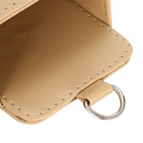 Car PU Leather Air Outlet Hanging Storage Box Holder Phone Card Sunglasses  (BEIGE)