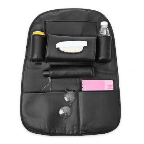 Car Multifunctional Seat Back Hanging Storage Bag (BLACK)