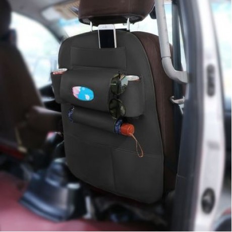 Car Multifunctional Seat Back Hanging Storage Bag (BLACK)
