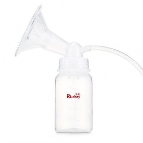 Rluckey Push-pull Type Manual Breast Pump Baby Breastfeeding Milk Bottle (TRANSPARENT)
