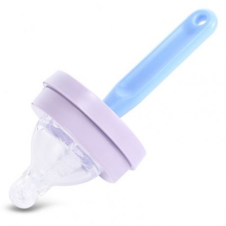 Rluckey Multipurpose Milk Feeding Bottle Rotary Cleaning Brush Washable Set (DAY SKY BLUE)