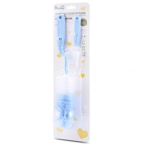 Rluckey Multipurpose Milk Feeding Bottle Rotary Cleaning Brush Washable Set (DAY SKY BLUE)