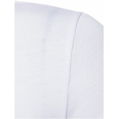 Pile Heap Collar Irregular Hem Solid Color Long Sleeve T-shirt (WHITE)