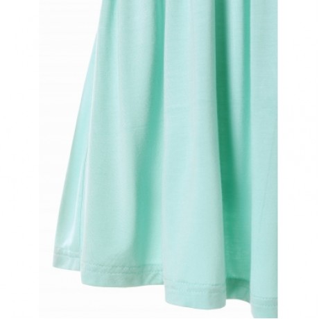Bare Shoulder Swing T-shirt (PALE BLUE LILY)