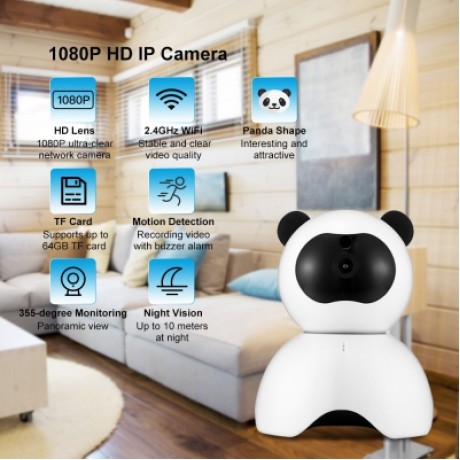 LY - 100PD6 1080P HD WIFI CAMERA FOR HOME SECURITY (WHITE)