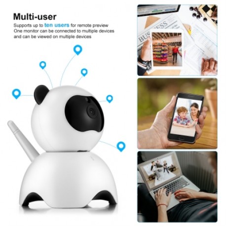 LY - 100PD6 1080P HD WIFI CAMERA FOR HOME SECURITY (WHITE)