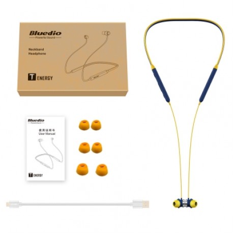 Bluedio TN Active Noise Cancelling Magnetic Earbuds HiFi Bluetooth Earphone with Dual Micr