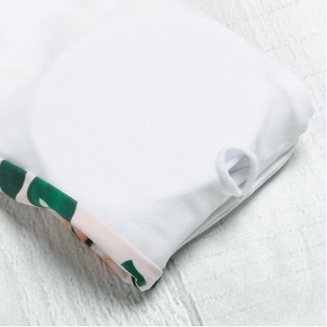 Sexy Strapless Padded Floral Print Mid Waist Women Bikini Set (APRICOT)