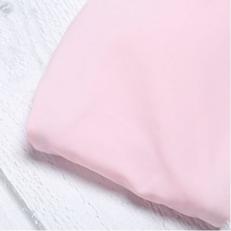 Strapless Padded Solid Color High Waist Two-piece Women Bikini Set (LIGHT PINK)