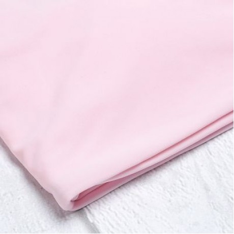 Strapless Padded Solid Color High Waist Two-piece Women Bikini Set (LIGHT PINK)