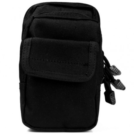 X2 Outdoor Mobile Phone Pocket Waist Bag Sundries Pack Hiking Cycling Supplies (BLACK)
