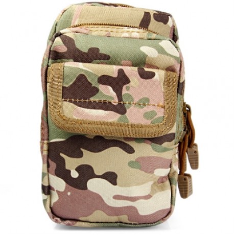 X2 Outdoor Mobile Phone Pocket Waist Bag Sundries Pack Hiking Cycling Supplies (BLACK)