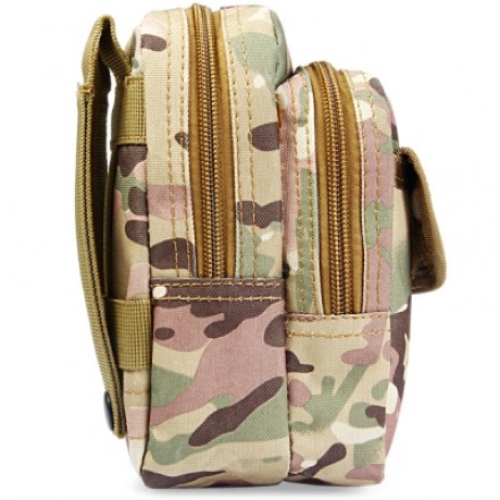 X2 Outdoor Mobile Phone Pocket Waist Bag Sundries Pack Hiking Cycling Supplies (BLACK)