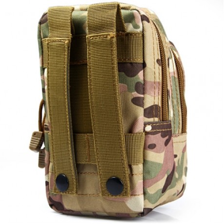 X2 Outdoor Mobile Phone Pocket Waist Bag Sundries Pack Hiking Cycling Supplies (BLACK)