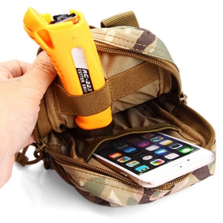 X2 Outdoor Mobile Phone Pocket Waist Bag Sundries Pack Hiking Cycling Supplies (BLACK)