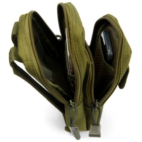 X2 Outdoor Mobile Phone Pocket Waist Bag Sundries Pack Hiking Cycling Supplies (BLACK)