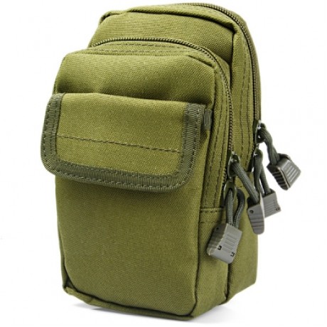 X2 Outdoor Mobile Phone Pocket Waist Bag Sundries Pack Hiking Cycling Supplies (BLACK)