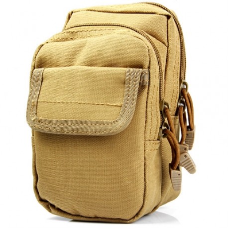 X2 Outdoor Mobile Phone Pocket Waist Bag Sundries Pack Hiking Cycling Supplies (BLACK)