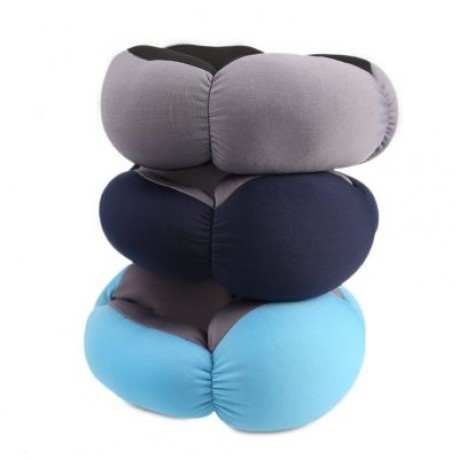 A Annular Nap Pillow Office Lazy Sleep Cushion Blinker Circle Neck Protection (BLACK)