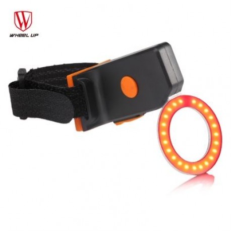 Wheelup Circle Wireless Intelligent USB Charging Bicycle Tail Light Alarm (BLACK)